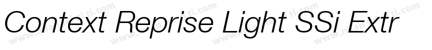 Context Reprise Light SSi Extra Light Italic字体转换